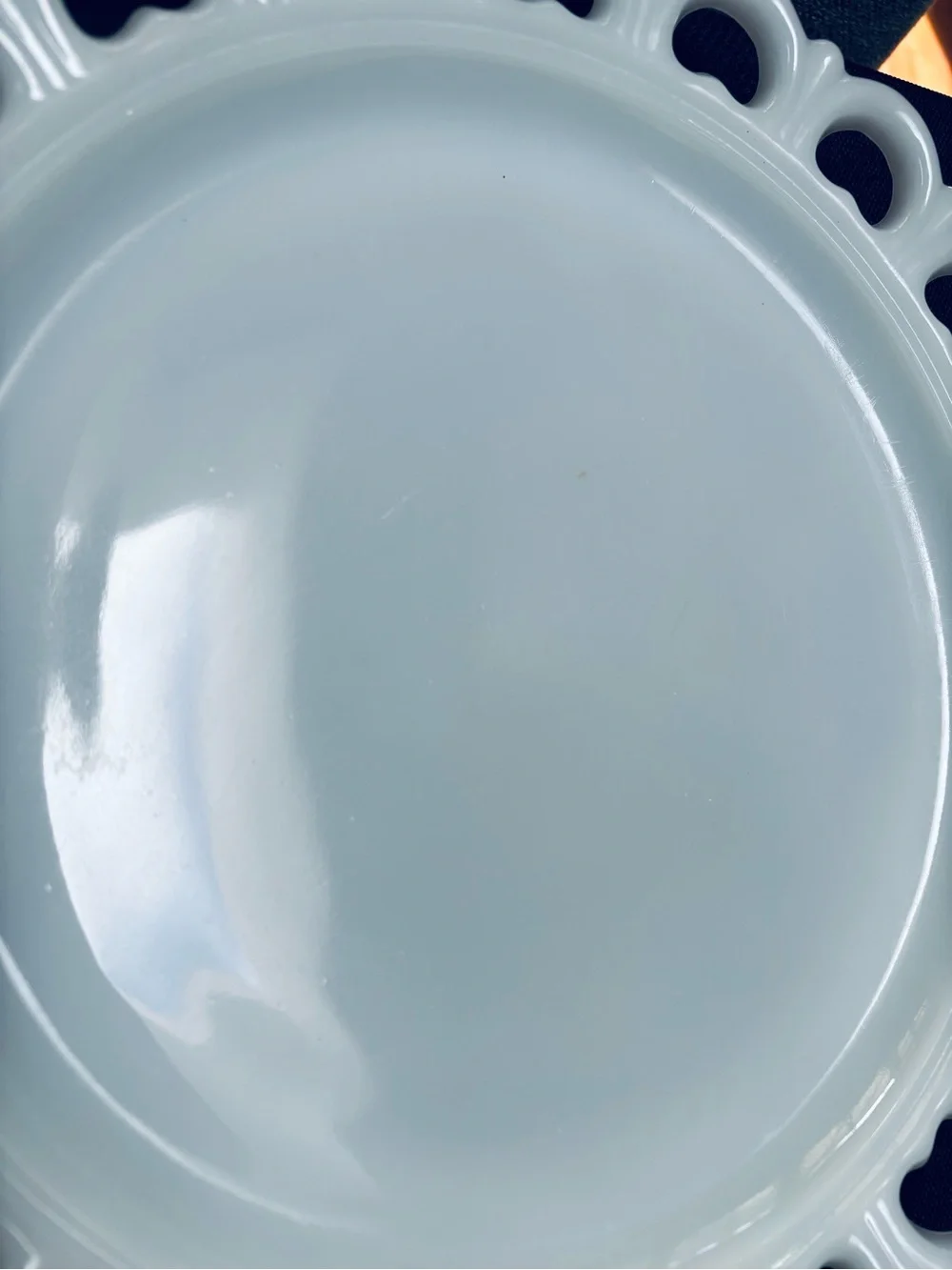 Fire King White Lace-Edge Milk Glass Bowl and Platter Set